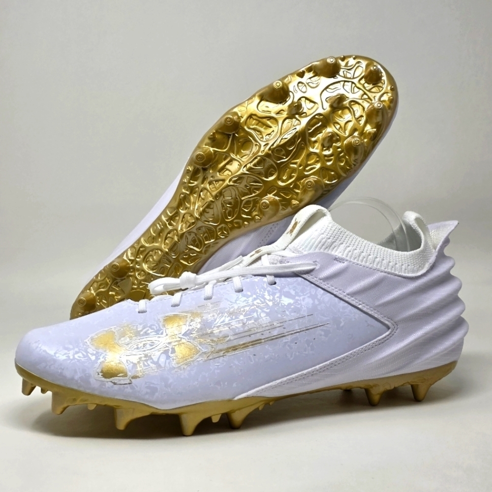 Under Armour Mens Blur Smoke Suede 2.0 MC Football Cleats 3027978-100 Sz 14 New